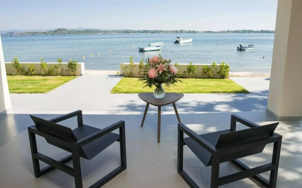 Тиамо, Вурвуру, Греция - современная вилла на пляже, Фото 1