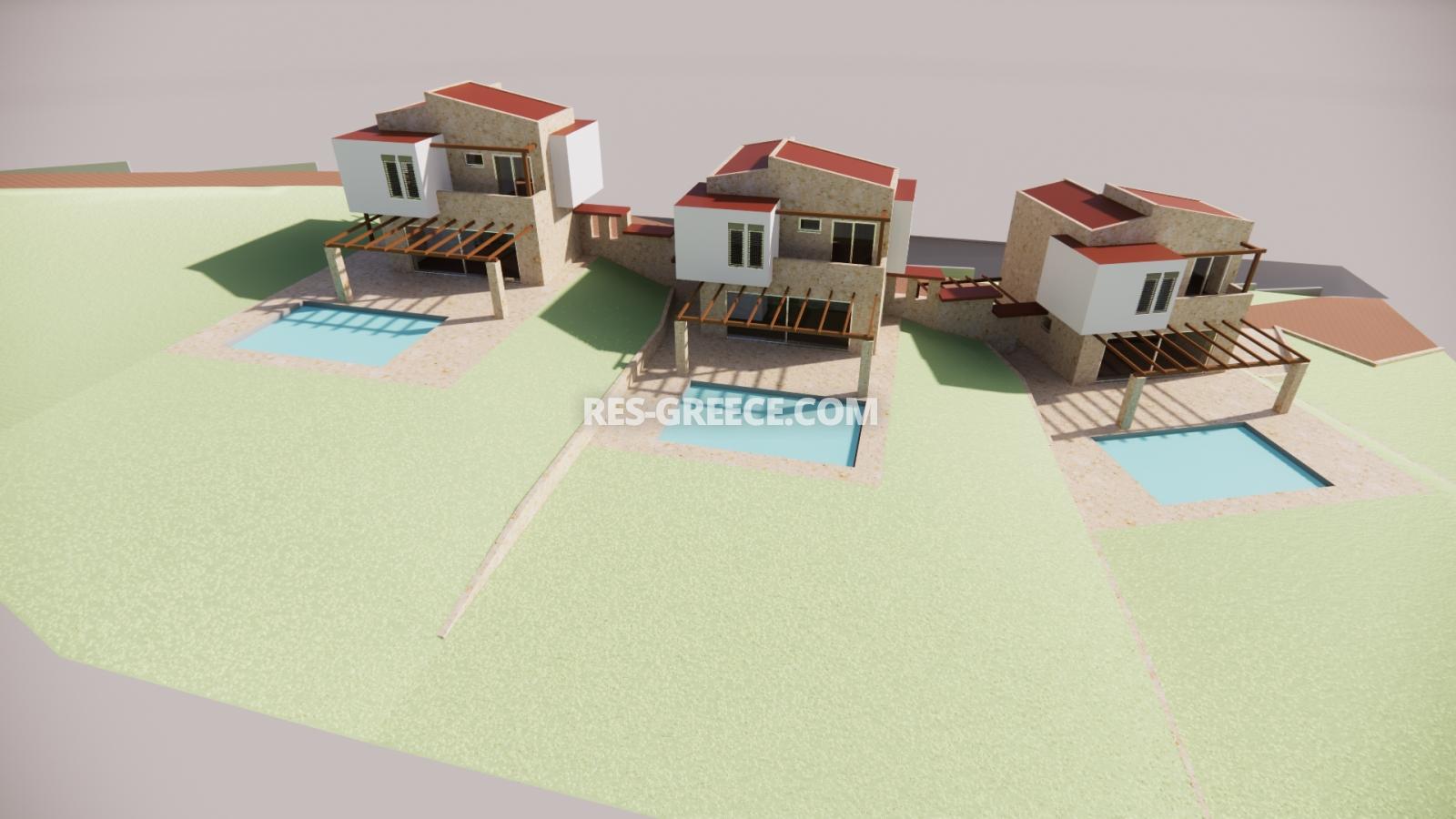 Катоги 1, Халкидики-Кассандра, Греция - комплекс вилл с бассейнами на нулевом цикле строительства - Фото 6