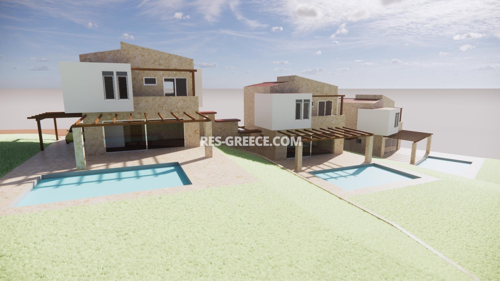 Катоги 1, Халкидики-Кассандра, Греция - комплекс вилл с бассейнами на нулевом цикле строительства - Фото 8