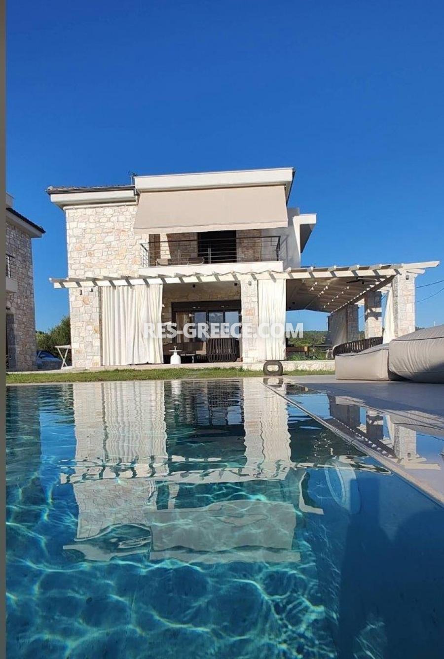 Хризантема, Халкидики-Кассандра, Греция - Угловая вилла с бассейном и большим садом в комплексе вилл у моря - Фото 9