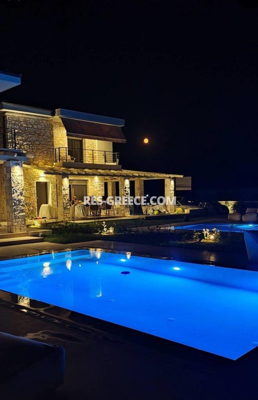 Хризантема, Халкидики-Кассандра, Греция - Угловая вилла с бассейном и большим садом в комплексе вилл у моря - Фото 13