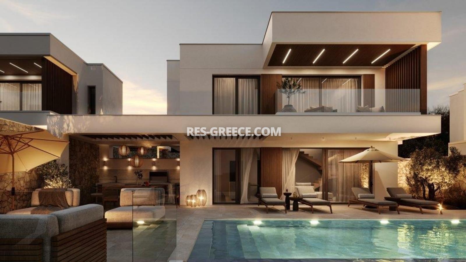 Лихнос, Халкидики-Кассандра, Греция - комплекс новый современных вилл у моря - Фото 11