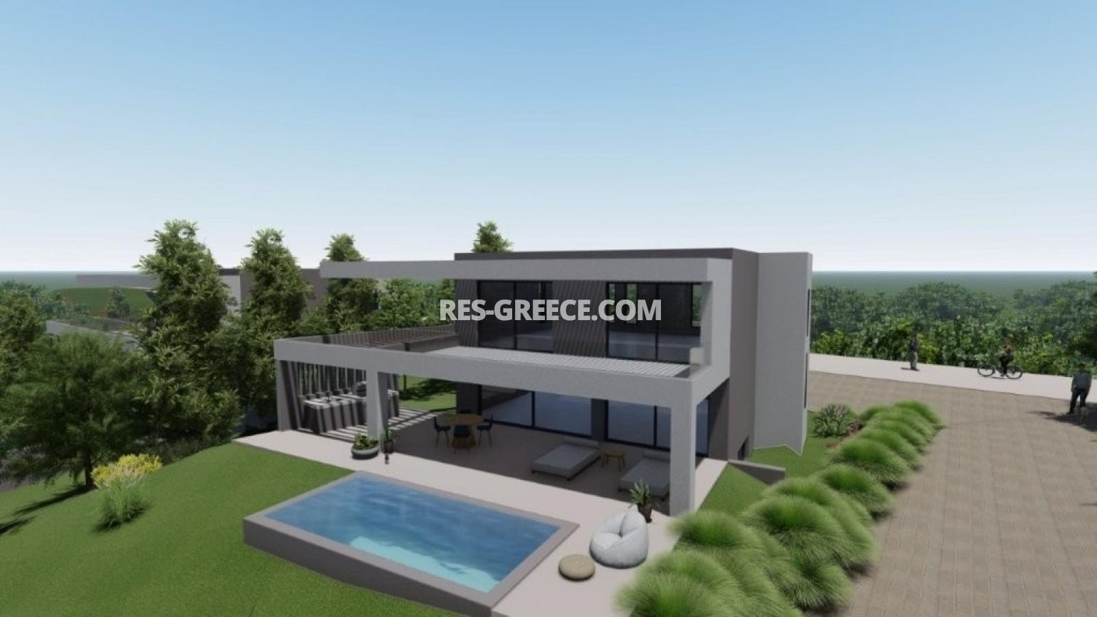 Аперитто, Халкидики-Кассандра, Греция - комплекс вилл с бассейнами на раннем этапе строительства - Фото 7