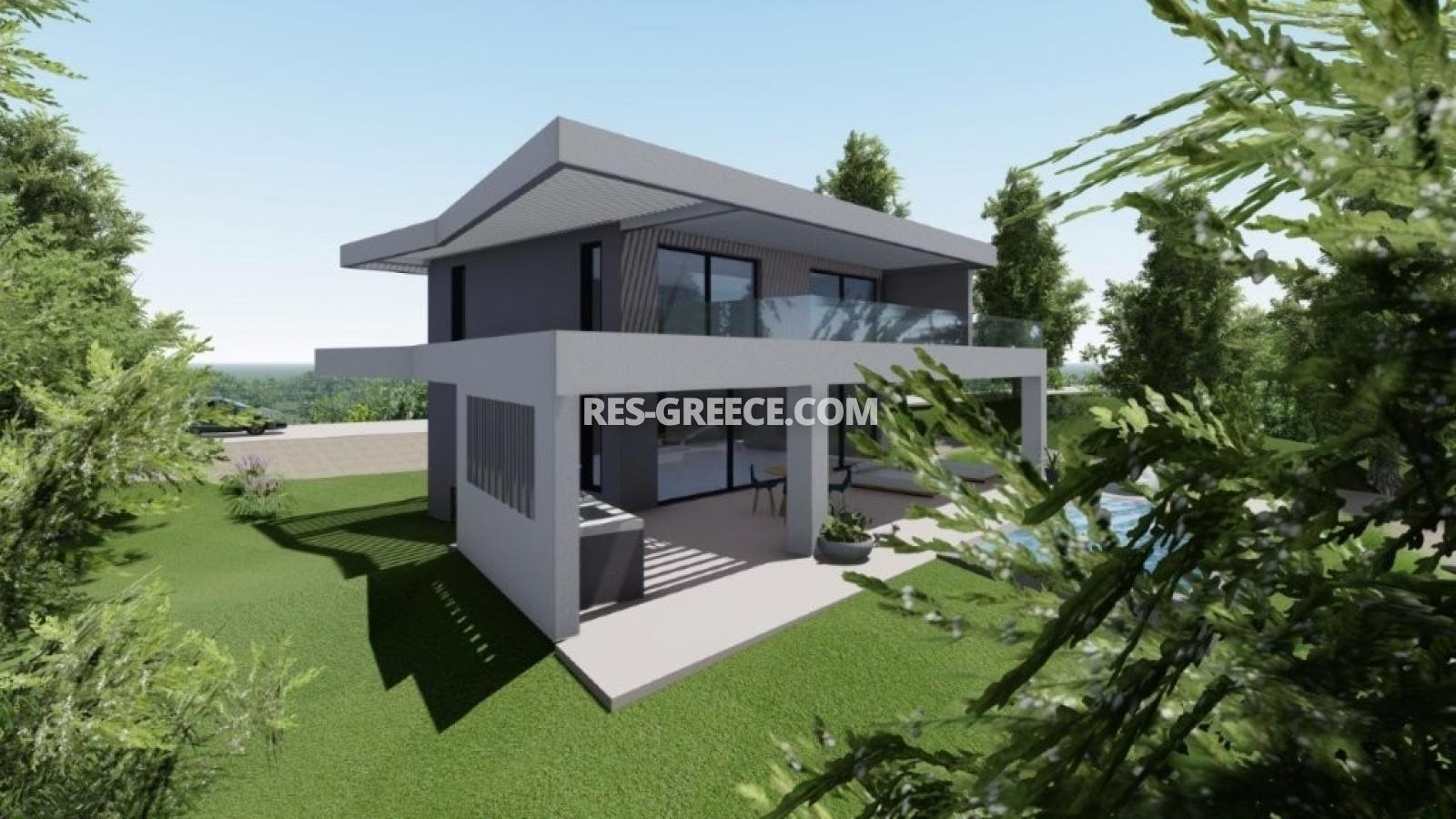 Аперитто, Халкидики-Кассандра, Греция - комплекс вилл с бассейнами на раннем этапе строительства - Фото 8